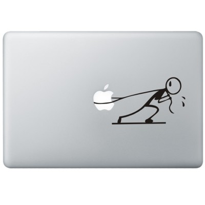 Pulling Apple MacBook Decal